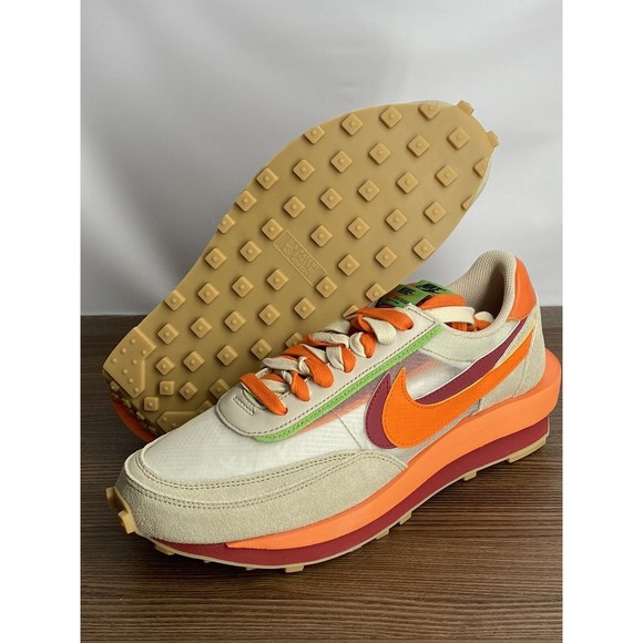 Nike LD Waffle X Clot X Sacai Net Orange Blaze 2021 DH1347-100 Mens Size 10 NIB main image 5